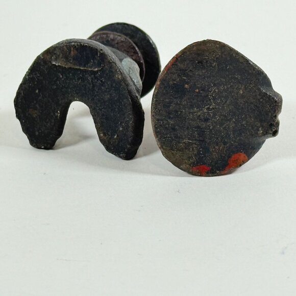 Vintage Cast Iron Amish Boy Girl Mini Figurines Rustic Primitive Decor - Picture 10 of 11